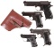 Four Beretta Semi-Automatic Pistols