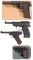 Three Semi-Automatic Pistols and a Prop Pistol