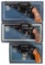 Three Smith & Wesson DA Revolvers w/ Boxes