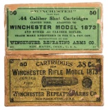 Scarce Winchester 50 Round Boxes of .44 Caliber Shot and .38 W.C
