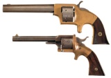 Two Antique Spur Trigger Revolvers