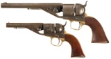 Two Colt Metallic Cartridge Conversion Revolvers