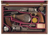 Two Colt Percussion Revolvers w/ Case and Accessories