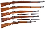 Five Military Bolt Action Rifles