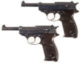 Two World War II Walther P.38 Semi-Automatic Pistols