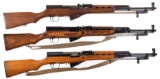 Three Semi-Automatic SKS Carbines w/ Bayonets