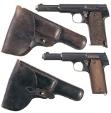 Two Astra Semi-Automatic Pistols w/ Extra Magazines and Holsters
