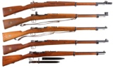 Five Bolt Action Military Rifles