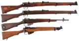 Four Bolt Action British Military Longarms