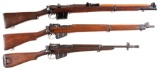 Three British Military Bolt Action Rifles