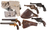 Three DA Military Revolvers and Two Flare Guns