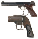 One U.S. Target Pistol and One Flare Pistol