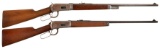 Two Winchester Model 55 Lever Action Rifles