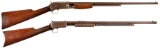 Two Antique Slide Action Rifles
