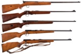 Five Winchester Sporting Rifles