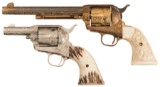 Two Engraved Colt Single Action Army Revolvers