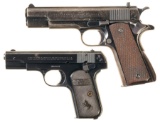 Two Pre-World War II Colt Semi-Automatic Pistols