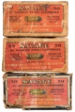 Three Boxes of Savage .32 Auto Ammunition