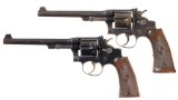 Two Smith & Wesson DA Target Revolvers