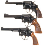 Three Smith & Wesson DA Revolvers