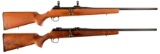Two Mauser Model 96 Straight Pull Bolt Action Rifles