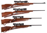 Four Scoped Bolt Action Rifles