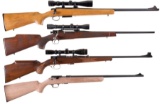 Four Bolt Action Rifles