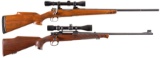 Two Scoped Bolt Action Rifles
