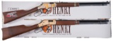 Two Henry Lever Action Rifles w/ Boxes