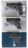 Three Boxed Beretta Semi-Automatic Pistols