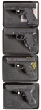 Four Cased Glock Semi-Automatic Pistols