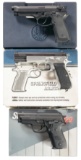 Three Boxed Semi-Automatic Pistols