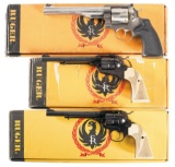 Three Ruger Revolvers w/ Boxes