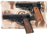 Two Colt National Match Semi-Automatic Pistols