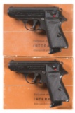 Two Boxed Consecutively Serialized Walther PPK/S Semi-Automatic