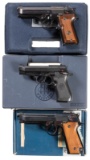 Three Boxed Beretta Semi Automatic Pistols