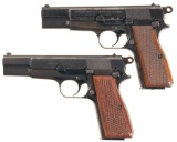 Two Fabrique Nationale High Power Semi-Automatic Pistols