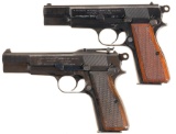 Two Fabrique National High Power Semi-Automatic Pistols