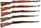 Five Bolt Action Military Rifles