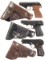 Three Nazi Military/Police Proofed Semi-Automatic Pistols w/ Hol