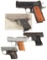 Four Semi-Automatic Pistols and One Starter Pistol