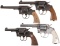Four Colt DA Revolvers