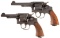 Two Smith & Wesson Military DA Revolvers