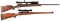 Two Bolt Action Rifles w/ Scopes