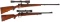 Two German Bolt Action Rifles w/ Scopes