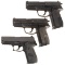 Three Sig Arms Semi-Automatic Pistols