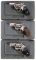 Three Cased Ruger DA Revolvers