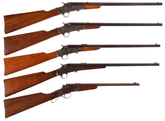 Five Single Shot Long Guns