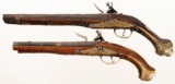 Two Ornate Flintlock Pistols