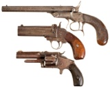 Three Antique Cartridge Handguns